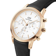 ساعت مردانه DW سه موتوره بند چرم مشکی صفحه سفید DW-5423-G ساعت مردانه DW سه موتوره بند چرم مشکی صفحه سفید DW-5423-G