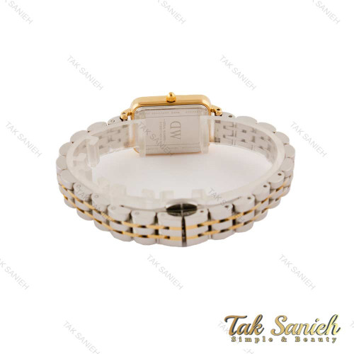 ساعت زنانه دنیل ولینگتون مستطیلی دورنگ طلایی صفحه سبز DW-5446-L