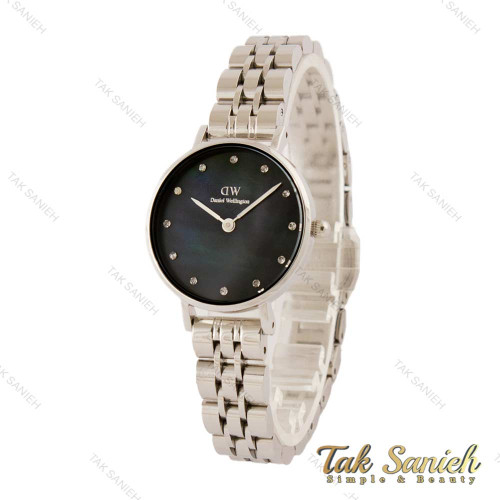 ساعت زنانه دنیل ولینگتون استیل صفحه مشکی صدفی DW-5448-L