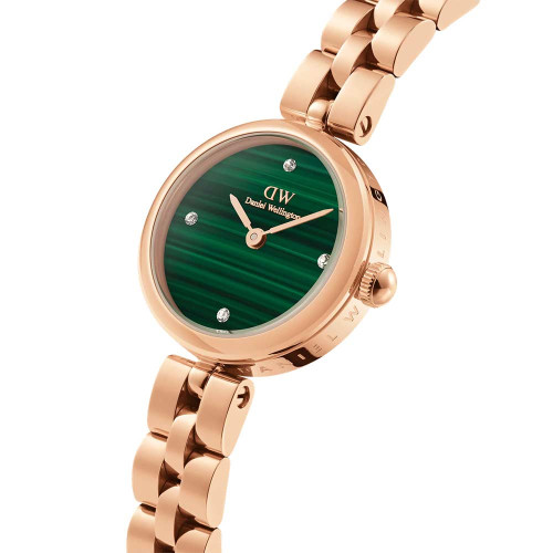 ساعت DW زنانه مدل ELAN رزگلد صفحه سبز طرح دار DW-5497-L ساعت DW زنانه مدل ELAN رزگلد صفحه سبز طرح دار DW-5497-L