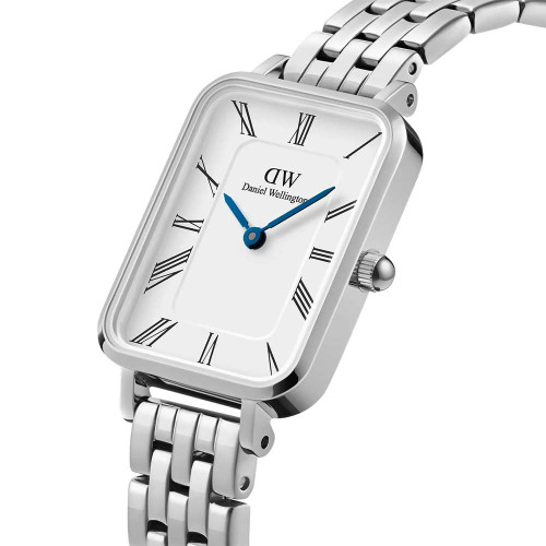 ساعت دنیل ولینگتون زنانه مستطیلی سیلور ایندکس یونانی DW-5520-L ساعت دنیل ولینگتون زنانه مستطیلی سیلور ایندکس یونانی DW-5520-L