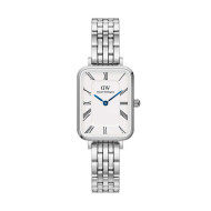 ساعت دنیل ولینگتون زنانه مستطیلی سیلور ایندکس یونانی DW-5520-L