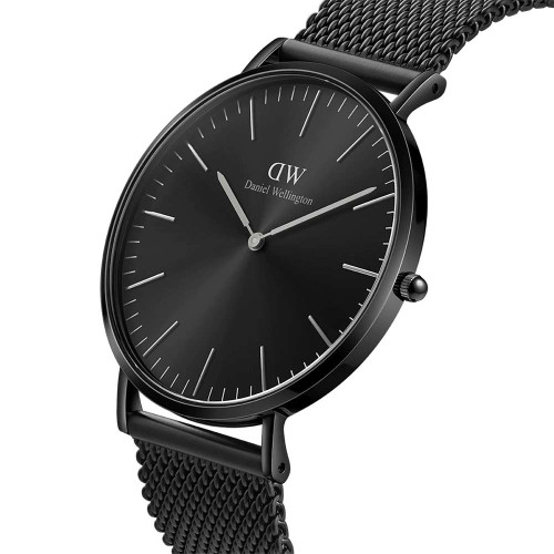 ساعت دنیل ولینگتون مردانه بند حصیری تمام مشکی DW-4696-G ساعت دنیل ولینگتون مردانه بند حصیری تمام مشکی DW-4696-G