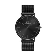 ساعت دنیل ولینگتون مردانه بند حصیری تمام مشکی DW-4696-G