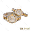ساعت ست رولکس دورنگ طلایی خطی صفحه نقره ای Rolex-4730-S ساعت ست رولکس دورنگ طلایی خطی صفحه نقره ای Rolex-4730-S