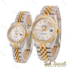 ساعت رولکس دورنگ طلایی خطی صفحه نقره ای Rolex-4729-G