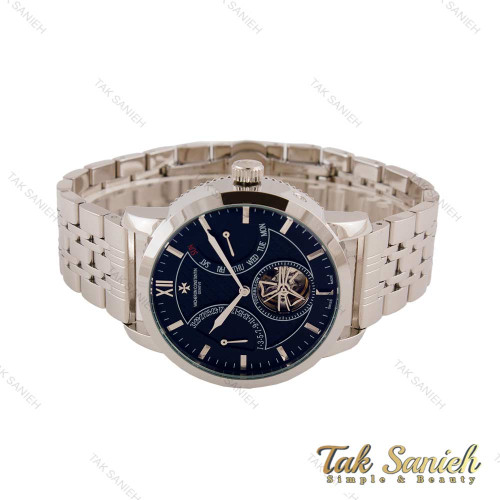 ساعت واشرون کنستانتین مردانه اتوماتیک نقره ای صفحه مشکی Vacheron-4736-G