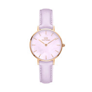 ساعت دنیل ولینگتون زنانه گرد بنفش DW-4739-28-L