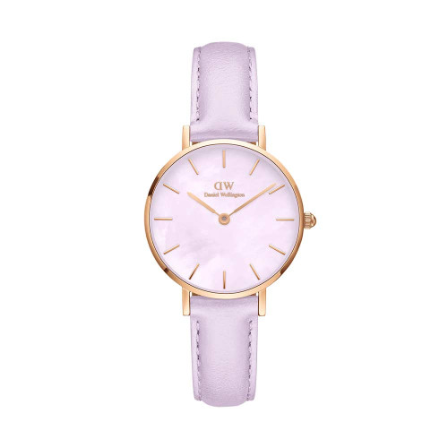 ساعت دنیل ولینگتون زنانه گرد بنفش DW-4739-28-L