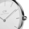 ساعت دنیل ولینگتون زنانه بند چرم مشکی صفحه سفید DW-4741-32-L
