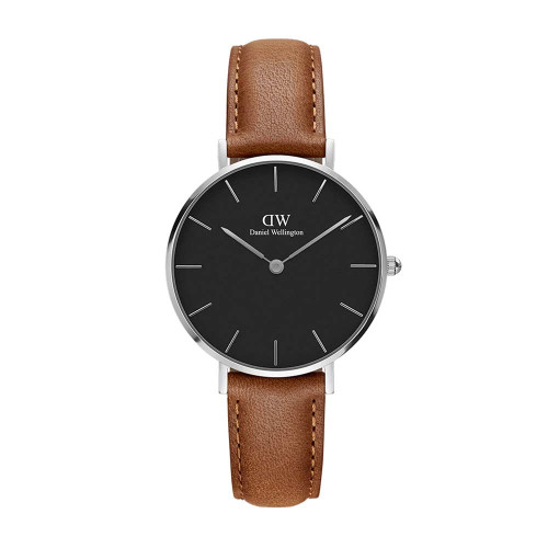 ساعت دنیل ولینگتون زنانه بند چرم عسلی قاب سیلور صفحه مشکی DW-4742-32-L ساعت دنیل ولینگتون زنانه بند چرم عسلی قاب سیلور صفحه مشکی DW-4742-32-L