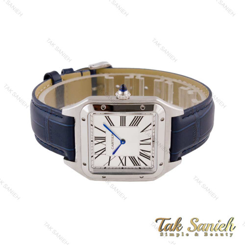 ساعت کارتیه سانتوس دومونت مردانه سیلور سرمه ای Cartier-5549-G ساعت کارتیه سانتوس دومونت مردانه سیلور سرمه ای Cartier-5549-G