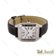 ساعت کارتیر سانتوس دومونت مردانه سیلور مشکی Cartier-5550-G ساعت کارتیر سانتوس دومونت مردانه سیلور مشکی Cartier-5550-G