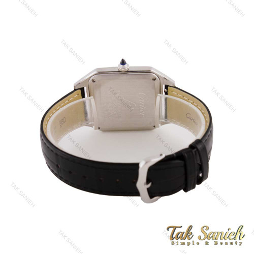 ساعت کارتیر سانتوس دومونت مردانه سیلور مشکی Cartier-5550-G ساعت کارتیر سانتوس دومونت مردانه سیلور مشکی Cartier-5550-G