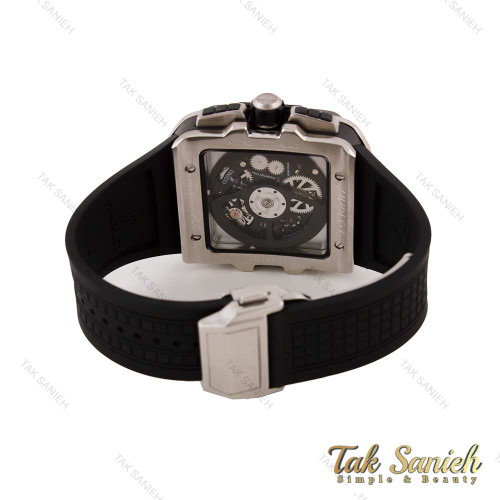 ساعت هابلوت مردانه مزبعی سیلور مشکی پشت شیشه ای Hublot-5571-G