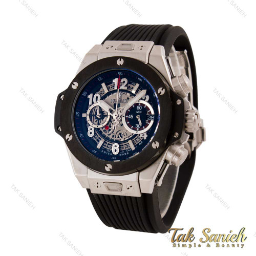 ساعت هابلوت Big Bang Unico مردانه سیلور مشکی پشت شیشه ای Hublot-5576-G