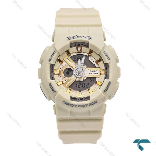 ساعت بیبی جی BA110GA زنانه کرمی Baby G-5836-G ساعت بیبی جی BA110GA زنانه کرمی Baby G-5836-G
