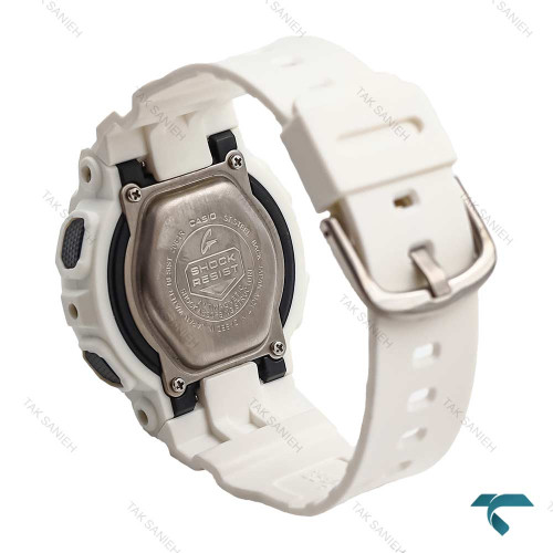 ساعت بیبی جی BA110 زنانه سفید صفحه طلایی Baby G-5837-G