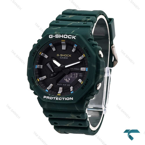 جی شاک GA2100 مردانه سبز طرحدار Casio-5864-G