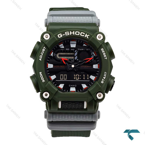 ساعت جیشاک GA-900C مردانه سبز طوسی Casio-5879-G ساعت جیشاک GA-900C مردانه سبز طوسی Casio-5879-G