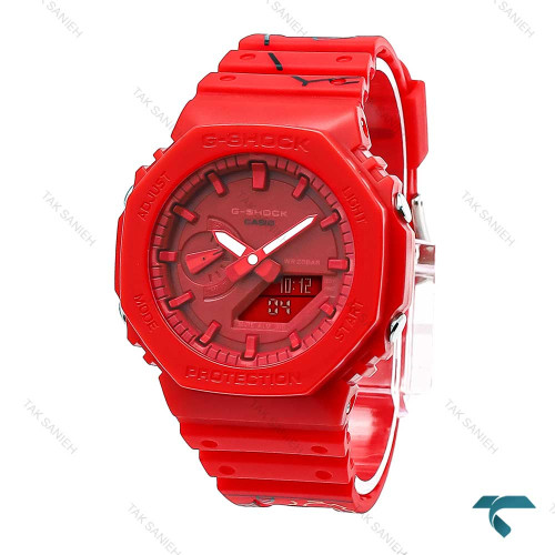  جیشاک GA-2100 مردانه قرمز طرحدار Casio-5899-G