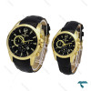 ساعت رومانسون ست طلایی مشکی بند چرم Romanson-5943-S ساعت رومانسون ست طلایی مشکی بند چرم Romanson-5943-S