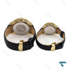 ساعت ست عروس و داماد رومانسون بند چرم طلایی مشکی Romanson-5986-S