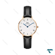 ساعت DW مینی زنانه رزگلد بندچرم ایندکس یونانی  DW-5994-24-L