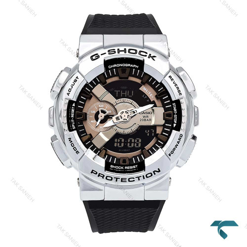 ساعت جی شاک GM-110H مردانه سیلور مشکی Casio-6017-G ساعت جی شاک GM-110H مردانه سیلور مشکی Casio-6017-G