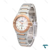 ساعت امگا زنانه جدید دو رنگ رزگلد صفحه سفید ایندکس نگین Omega-5856-L ساعت امگا زنانه جدید دو رنگ رزگلد صفحه سفید ایندکس نگین Omega-5856-L