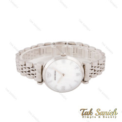 ساعت امپریو آرمانی زنانه سیلور صفحه سفید صدفی Armani-5589-L