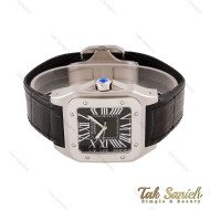 ساعت کارتیه سانتوس 100مردانه بند چرم مشکی صفحه مشکی Cartier-5595-G ساعت کارتیه سانتوس 100مردانه بند چرم مشکی صفحه مشکی Cartier-5595-G