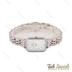 ساعت DW زنانه مستطیلی سیلور صفحه سفید صدفی DW-5603-L