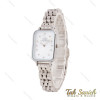 ساعت DW زنانه مستطیلی سیلور صفحه سفید صدفی DW-5603-L