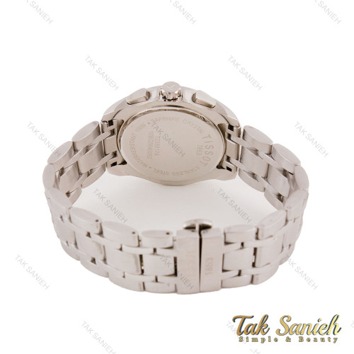 ساعت تیسوت 1853 مردانه سه موتوره استیل صفحه مشکی Tissot-5621-G ساعت تیسوت 1853 مردانه سه موتوره استیل صفحه مشکی Tissot-5621-G