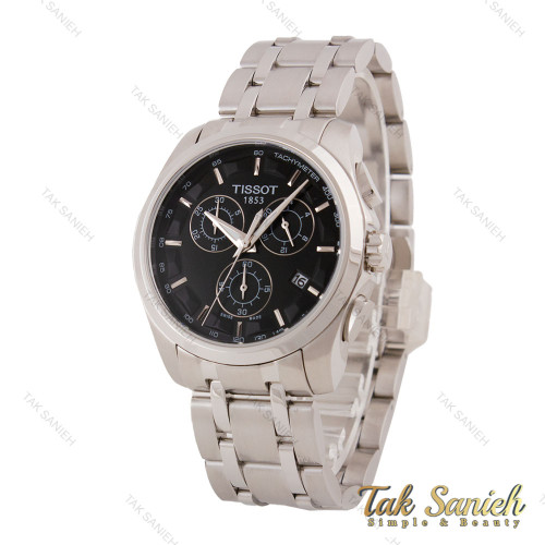 ساعت تیسوت 1853 مردانه سه موتوره استیل صفحه مشکی Tissot-5621-G ساعت تیسوت 1853 مردانه سه موتوره استیل صفحه مشکی Tissot-5621-G