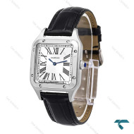 ساعت کارتیه سانتوس دومونت زنانه سیلور مشکی مدیوم Cartier-6096-G