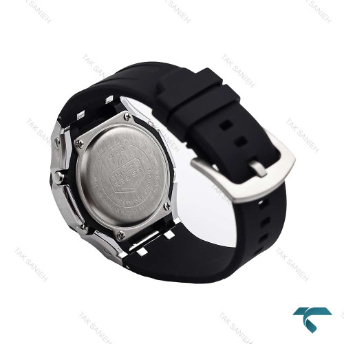 ساعت جیشاک GMA2100 مردانه سیلور مشکی چریکی G-Shock-6106-G