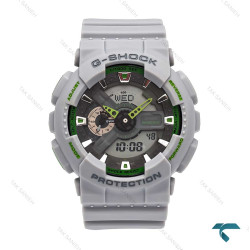 ساعت جیشاک GA110 مردانه طوسی سبز G-Shock-6108-G