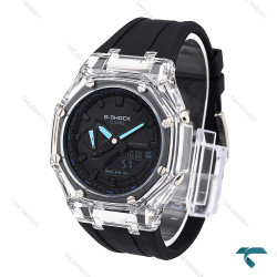 ساعت جیشاک GA2100 مردانه شیشه ای عقربه آبی G-Shock-6109-G