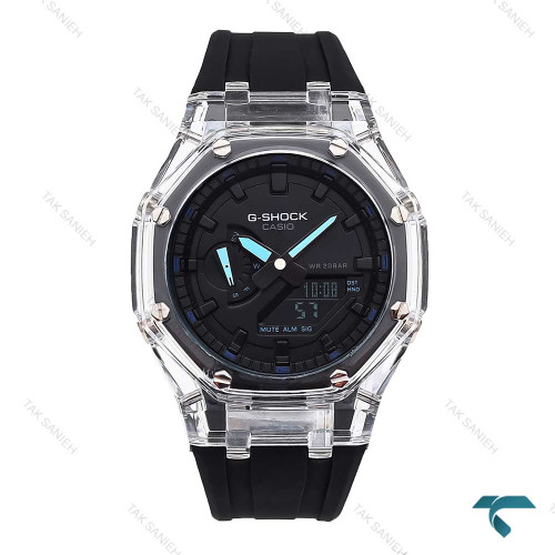 ساعت جیشاک GA2100 مردانه شیشه ای عقربه آبی G-Shock-6109-G