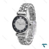 ساعت امپریوآرمانی زنانه استیل صفحه مشکی نگین Armani-6166-L
