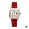 ساعت زنانه کارتیه دومونت دورنگ رزگلد بند چرم قرمز اسمال Cartier-6174-L ساعت زنانه کارتیه دومونت دورنگ رزگلد بند چرم قرمز اسمال Cartier-6174-L