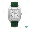 ساعت کارتیر سانتوس دومونت مردانه سیلور بند چرم سبز Cartier-6176-G ساعت کارتیر سانتوس دومونت مردانه سیلور بند چرم سبز Cartier-6176-G