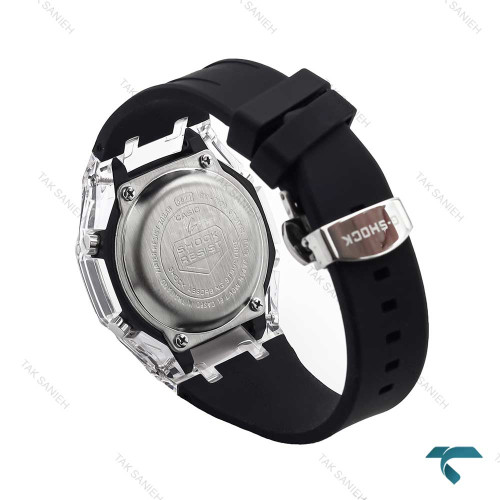 ساعت جیشاک GA2100 شیشه ای مشکی عقربه آبی Casio-6179-G