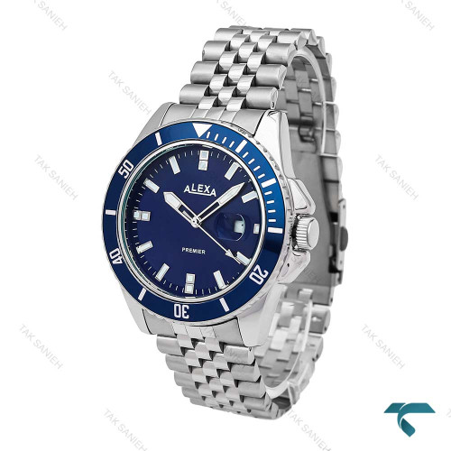 الکسا Premier A0058 مردانه استیل صفحه آبی Alexa-6223-G
