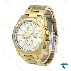 ساعت مچی الکسا پریمیر A0064 مردانه طلایی صفحه سفید Alexa-6230-G