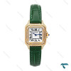 کارتیه پنته زنانه طلایی بندچرم سبز فول نگین اسمال Cartier-6274-L کارتیه پنته زنانه طلایی بندچرم سبز فول نگین اسمال Cartier-6274-L