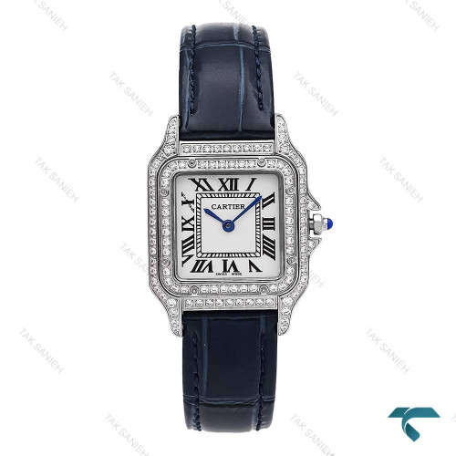 ساعت کارتیر پنتر زنانه نقره ای سرمه ای فول نگین مدیوم Cartier-6276-L ساعت کارتیر پنتر زنانه نقره ای سرمه ای فول نگین مدیوم Cartier-6276-L