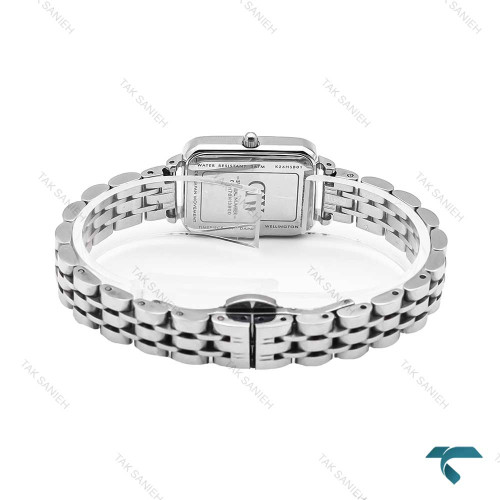 ساعت DW زنانه مستطیلی سیلور صفحه سرمه ای DW-6282-L